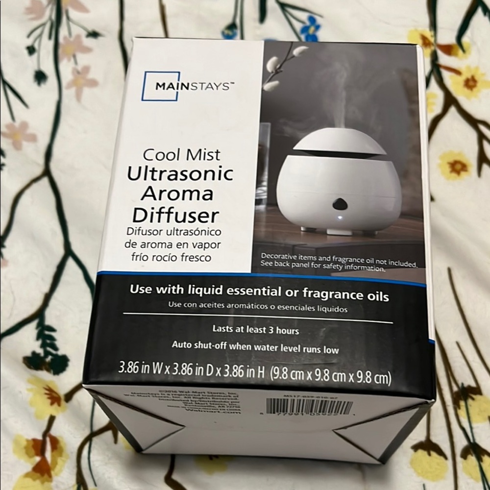 Mainstays White Cool Mist Aroma Diffuser